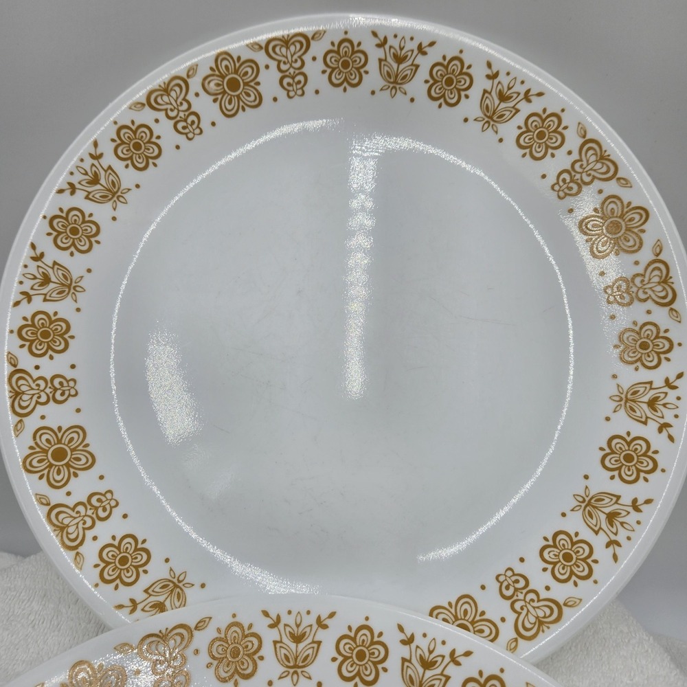 Vtg Corelle Butterfly Gold Dinner Plate 10.25" 1970's Replacements Lot Of 3 - Picture 6 of 13